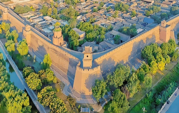 Pingyao의 고대 벽을 극복 : 시간을 통해 파노라마 Odyssey